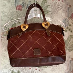 Dooney Quilted Suede Heart Dome Bag